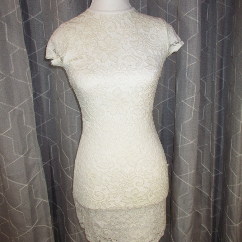 Lucy in the Sky Cream Lace Dress